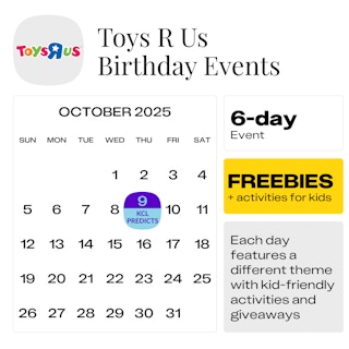 Toys R Us Birthday Events — October 2025