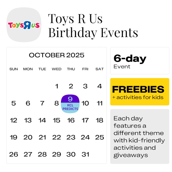 Toys R Us Birthday Events — October 2025