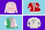 Hello Kitty, Minnie Mouse, Wicked, and Bluey toddler cardigan