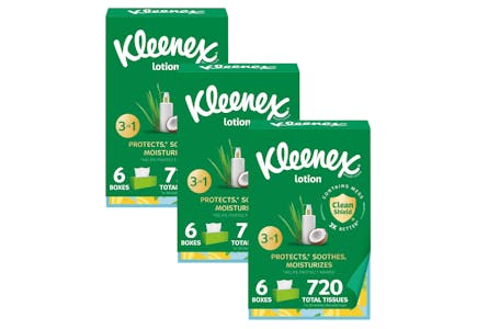 3 Kleenex 6-Packs
