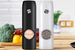 Electric Salt and Pepper Grinder Set, Just $14.99 on Amazon card image