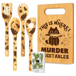 Funny Black Cat Kitchen Set