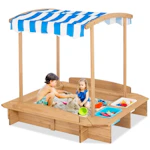 Costway Kids Wooden Sandbox