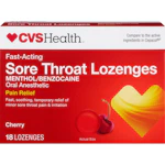 2 CVS Sore Throat Lozenge Packs