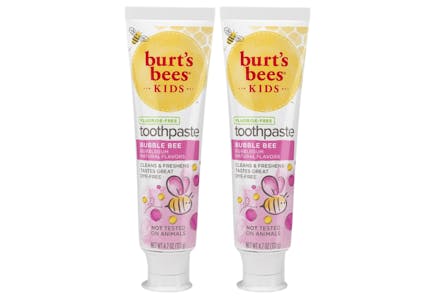 2 Burt's Bees Kids Toothpastes