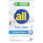 all® free clear Dryer Sheets