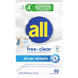 all® free clear Dryer Sheets