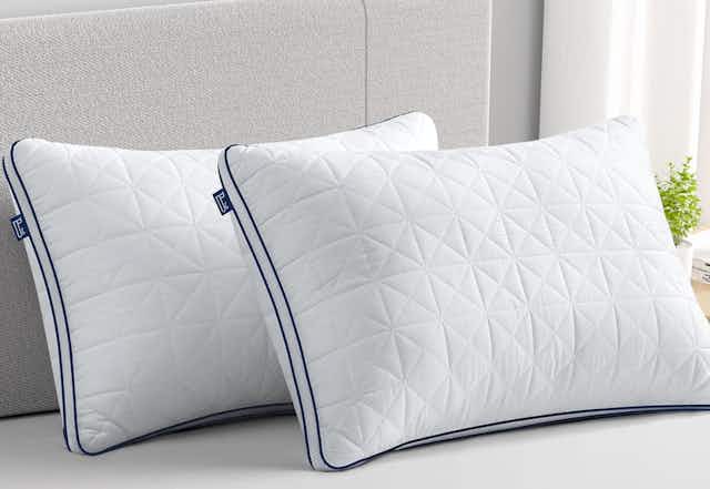 Queen-Size Cooling Pillow 2-Pack, Only $16.70 on Amazon card image