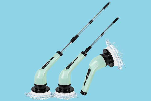 Electric Spin Scrubber Set, Just $28.99 on Amazon card image