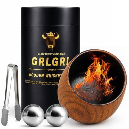 Charred Wooden Whiskey Glass Set