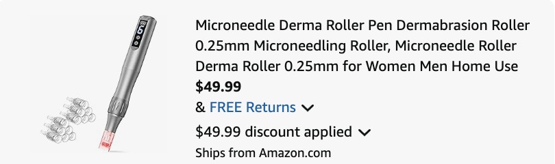 Microneedle Derma Roller Pen Amazon receipt