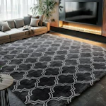 Geometric Shag Area Rug