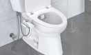 a bidet on a toilet