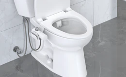 a bidet on a toilet