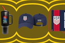 fifa branded tumbler, hat, and backpack