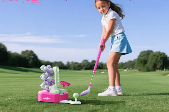 Kids' Golf Set With Ball Dispenser, Just $12.99 After Amazon Promo Code
