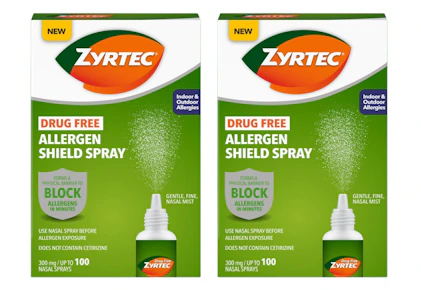 2 Zyrtec Allergen Shield Sprays