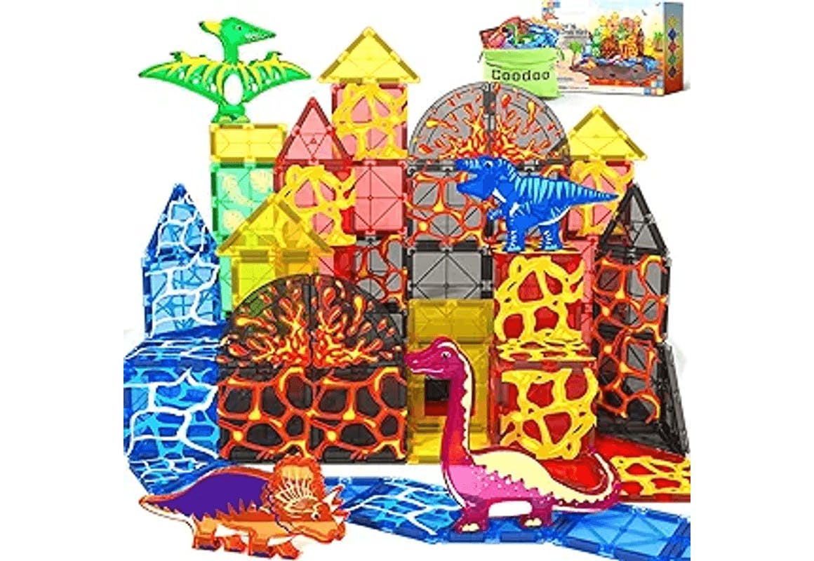 Dinosaur Magnetic Tile Set