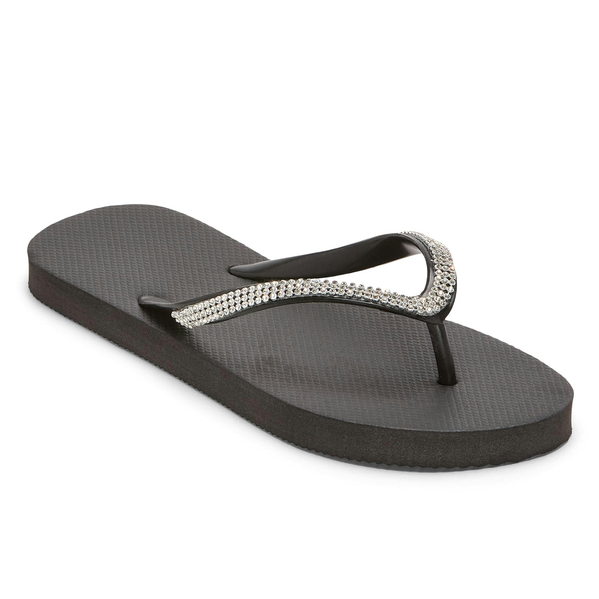 3 Women's Rhinestone Flip-Flops