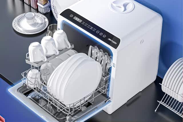 Highly Rated Countertop Dishwasher, Only $260 at Walmart (Reg. $450) card image