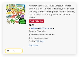 Advent Calendar 2025 Kids Dinosaur Toys
