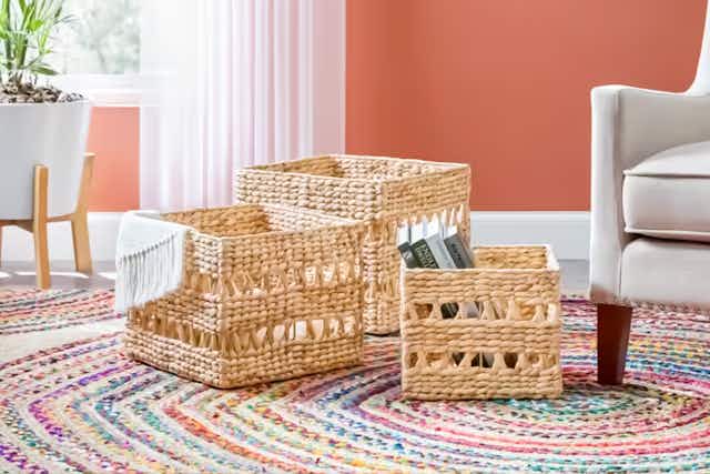Get 3 Wicker Storage Cubes for Just $32 at Home Depot (75% Savings) card image