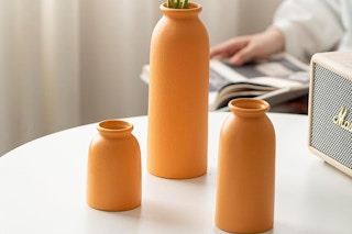 a vase set on a table