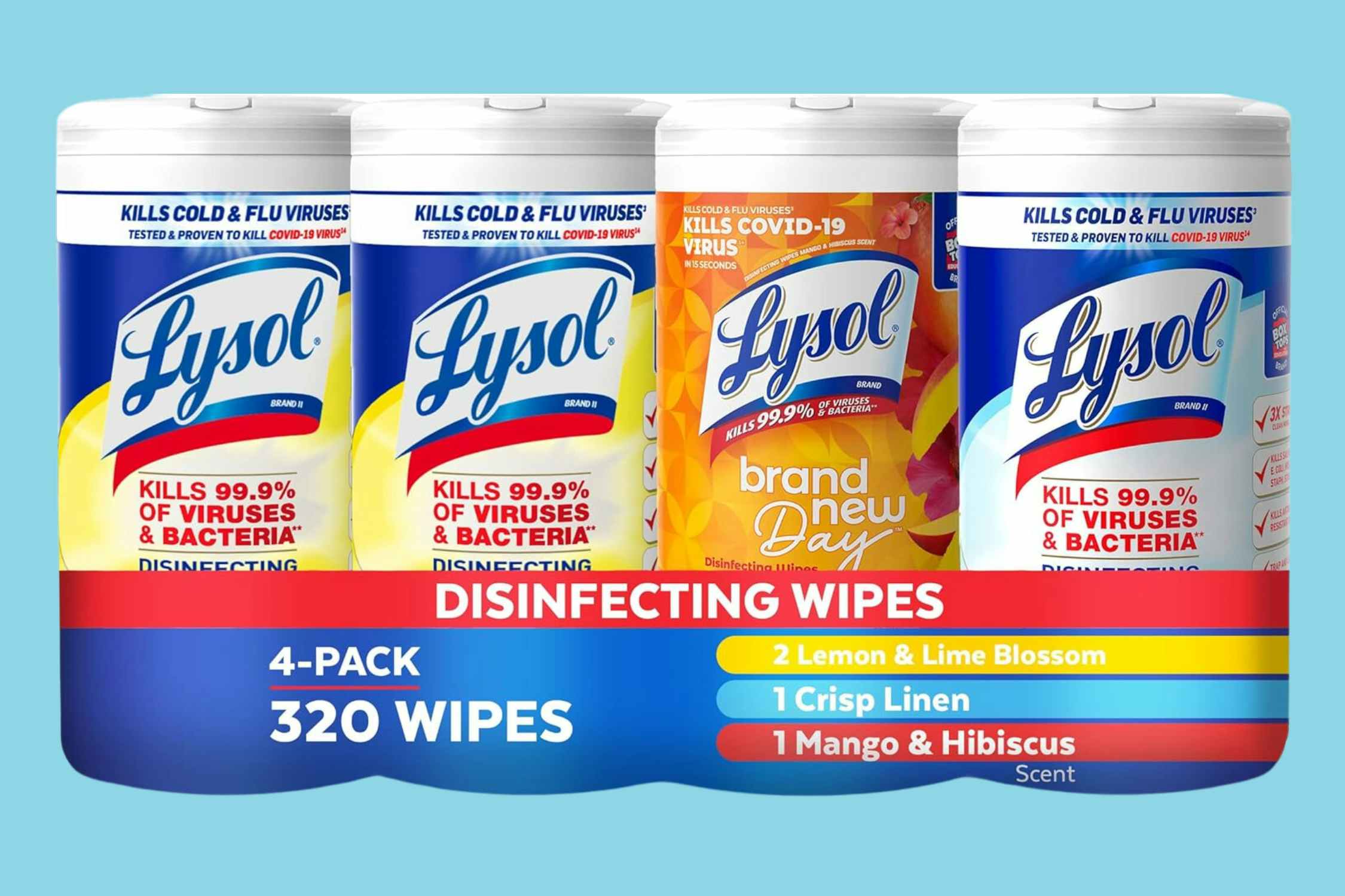Lysol Disinfectant Wipes Variety 4-Pack, Just $11.22 on Amazon