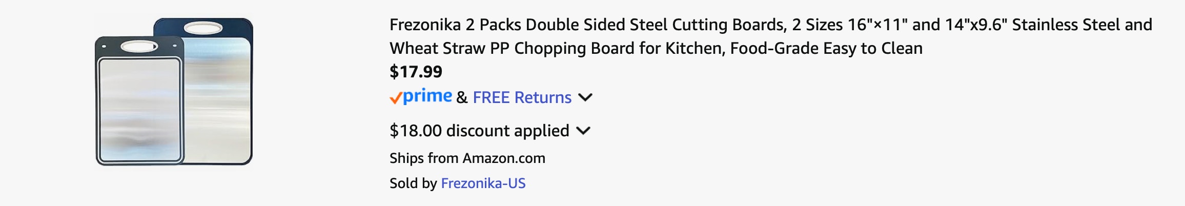 Amazon Double-Sided Steel Cutting Board 2025