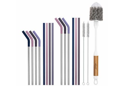 Ello Straw and Brush Set