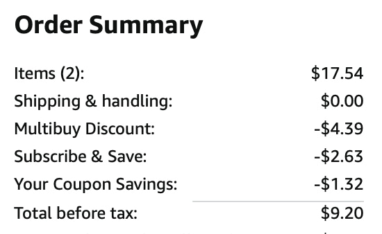 Blue lizard sunscreen Amazon receipt
