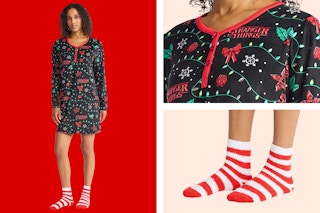 Stranger Things Women's Sleep Shirt + Socks Set
