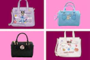 Disney Stitch, Bluey, and Minnie Mouse, and Hello Kitty crossbody bags