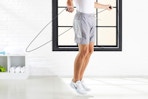 a man using a jump rope