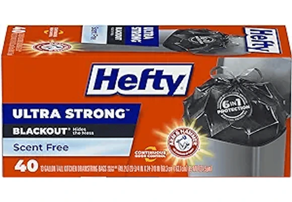 3 Hefty Trash Bags