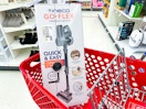 tineco cordless vacuum sitting in a target cart