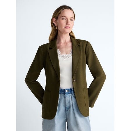 Scoop Women's Linen Blend Blazer