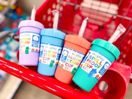 Straw Cup With Silicone No-Pull-Out Straw, Only $2.65 at Target card image