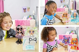 3 lifestyle images of the LOL Surprise Tween Fashion Dolls being played with by 3 different children