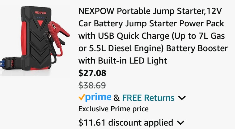 NEXPOW Portable Jump Starter