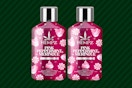 tow red and pink bottles of lotion
