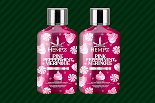 tow red and pink bottles of lotion