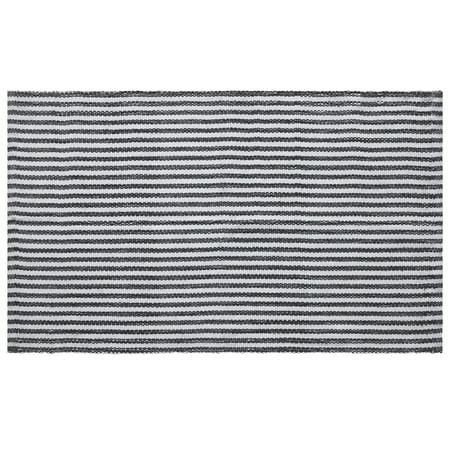 Halloween Black Striped Layering Rug