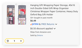 Hanging Gift Wrap Organizer