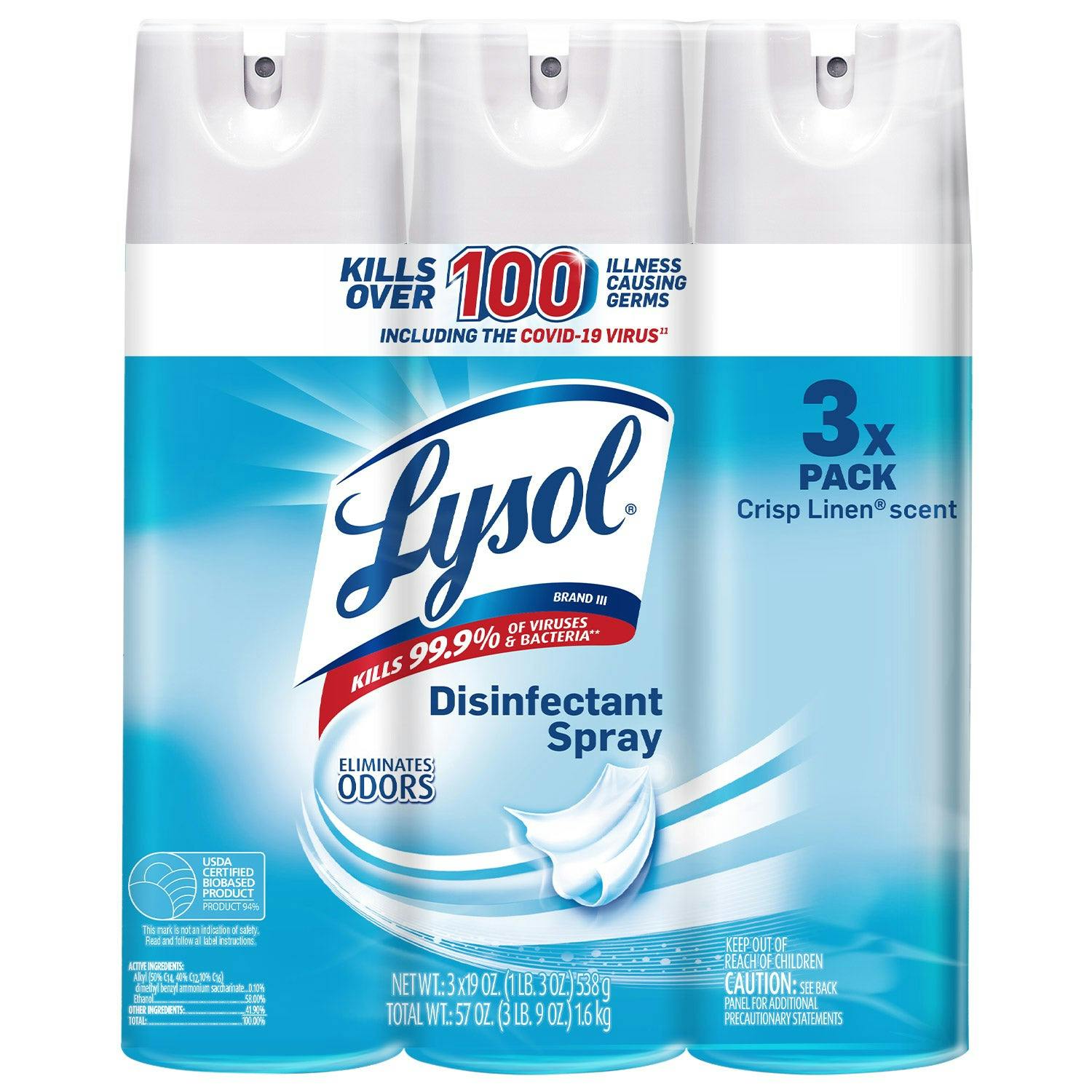 Lysol Disinfectant Spray 3-Pack