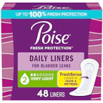 2 Poise Panty Liner Packs