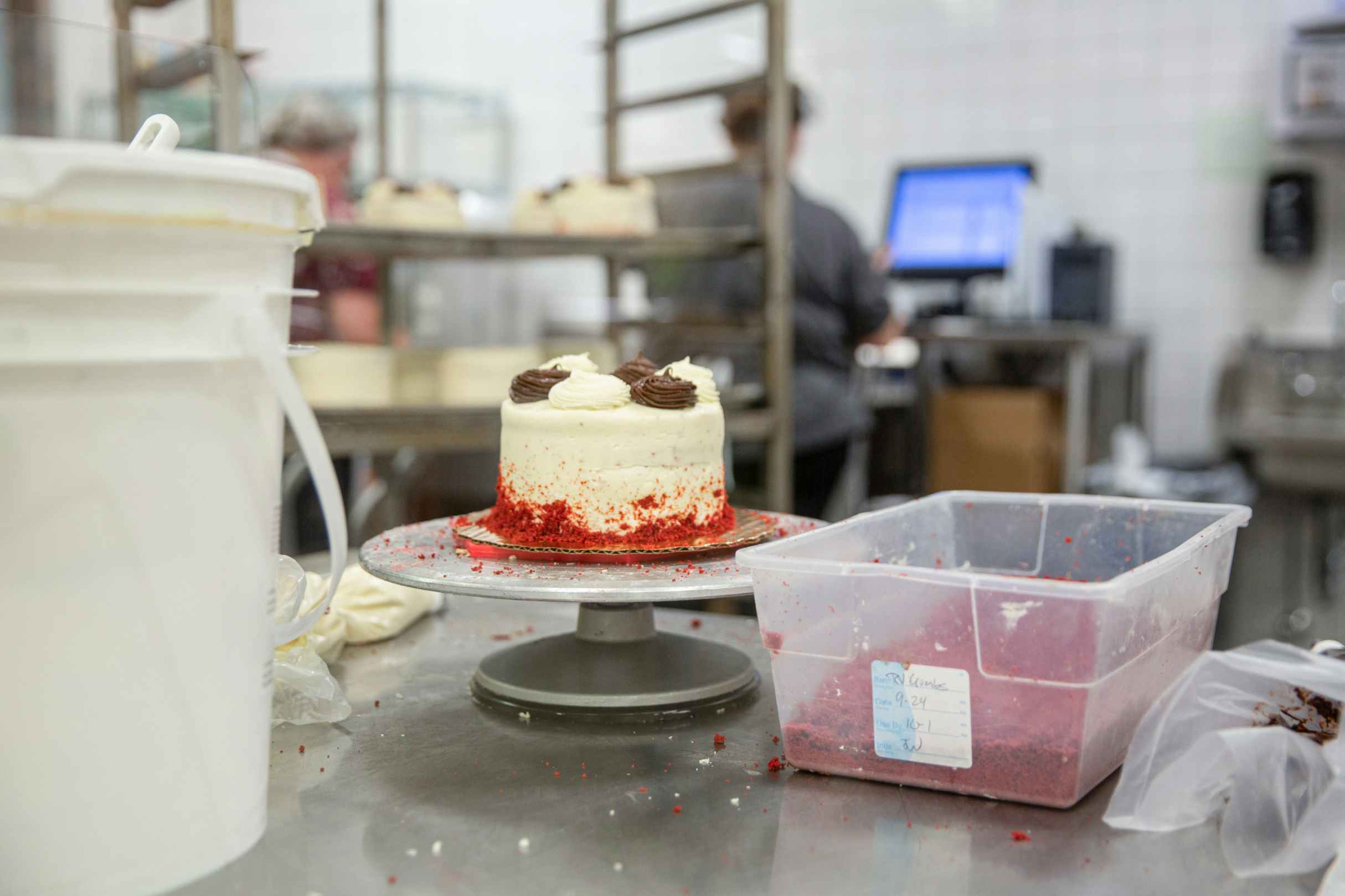 a cake being made at the Publix bakery