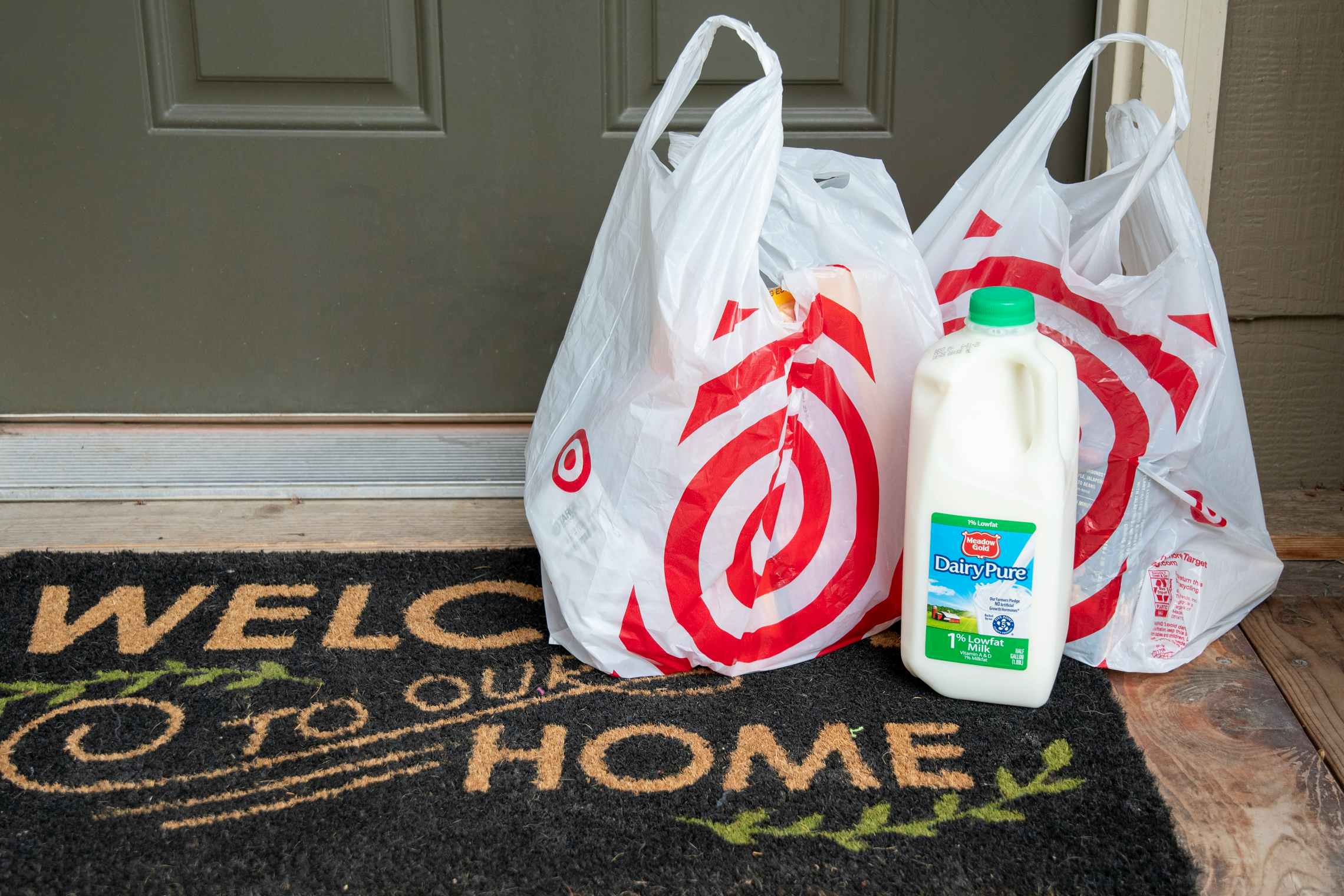 Target groceries on a doorstep