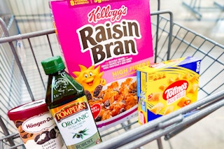 walmart groceries in shopping cart