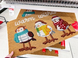 Score Holiday Coir Doormats for $6.17 at Target (Reg. $13) card image